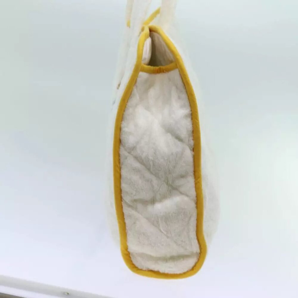 Hermes Beach Bag Tote Bag Pile White Auth View 4